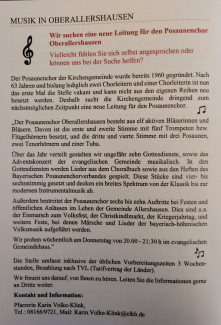 Posaunenchorleitung Anzeige