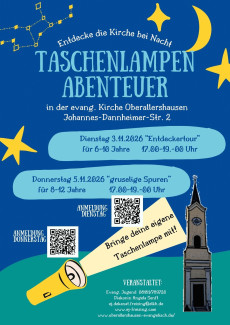 Kirche bei Nacht - Taschenlampenabenteuer 3.11. und 5.11.
