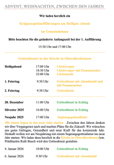 Weihnachten und Zwischen den Jahren